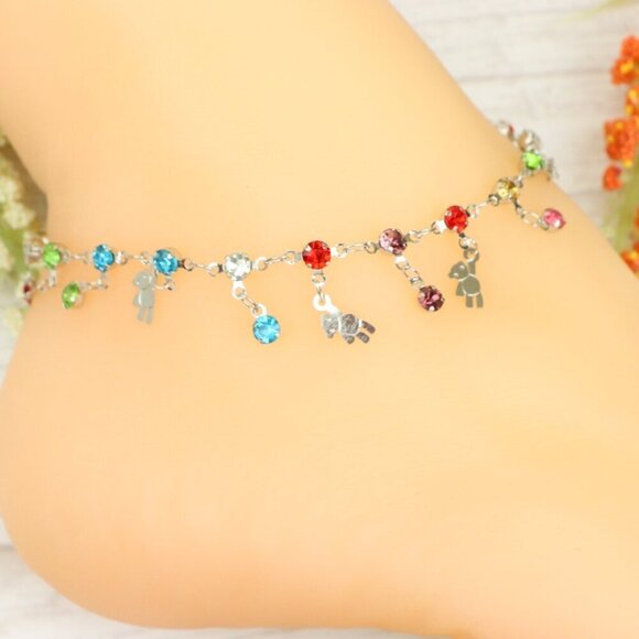 "Handmade Anklet – Elegant & Delicate Jewelry for Women | UNVRC1241 - Picture 7 of 10